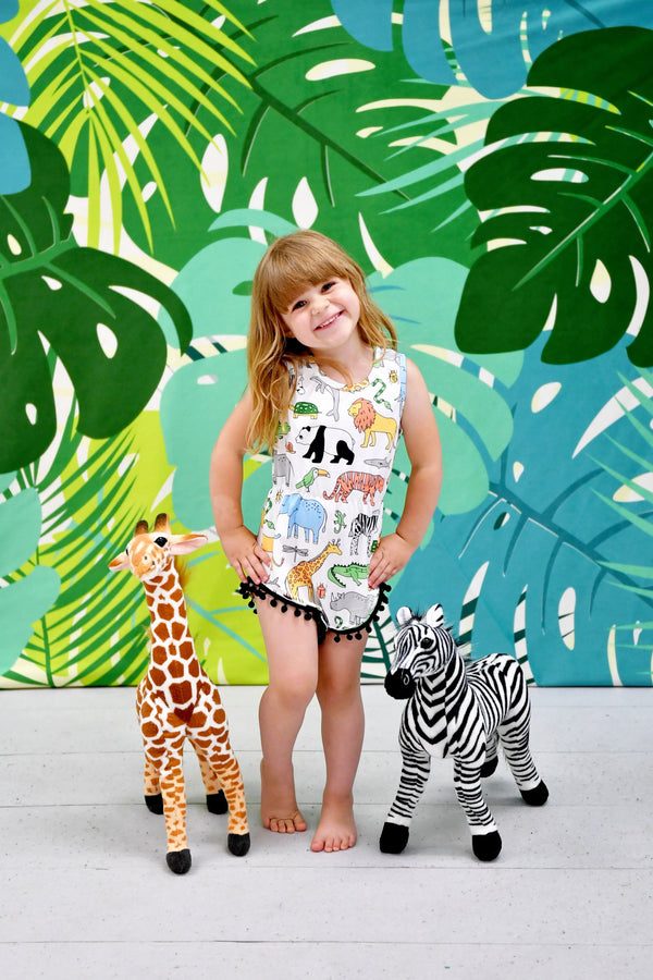 zoo-milk-silk-pom-pom-romper Great Lakes kids - Sophia's StyleRomper-1